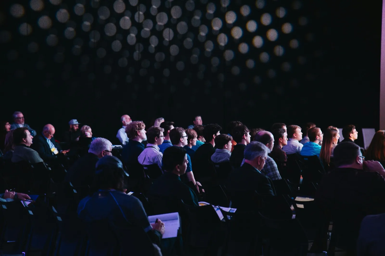 The audience at an awards evening