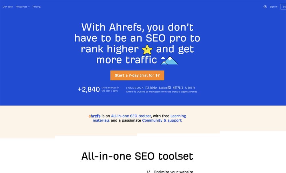 Ahrefs capture, SEO tools for SEO and backlink