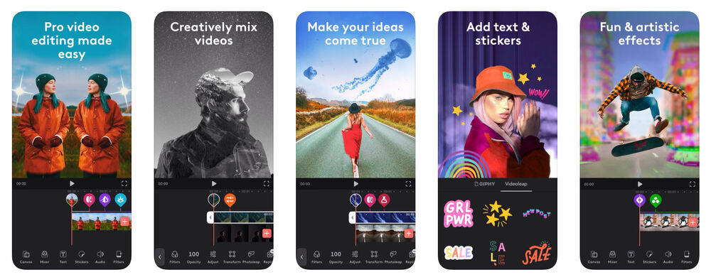 Videoleap แอปรวมวิดีโอและตัดต่อวิดีโอแบบไม่ติดลายน้ำ