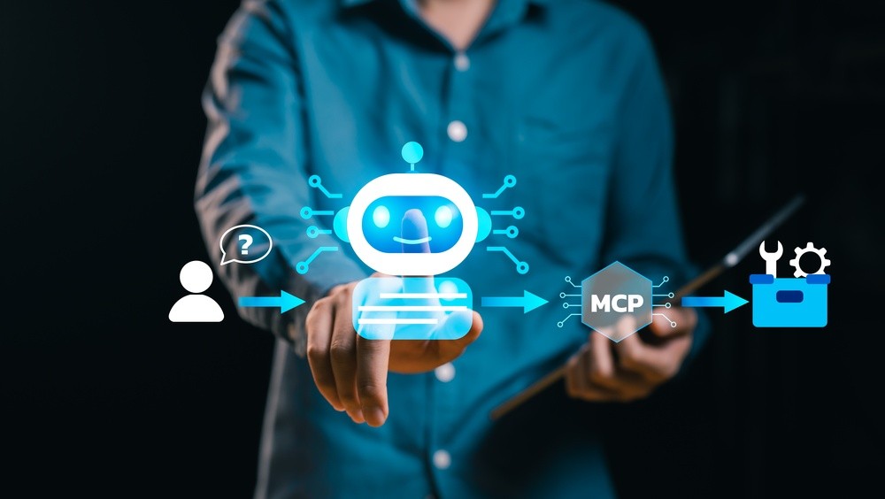 The MCP workflow taking a user instruction to the AI model and out to external tools